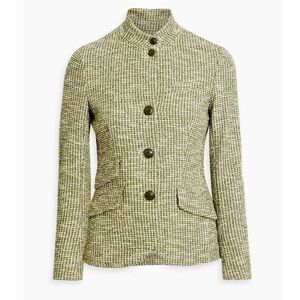 Slade Boucle Tweed Blazer in Green/White